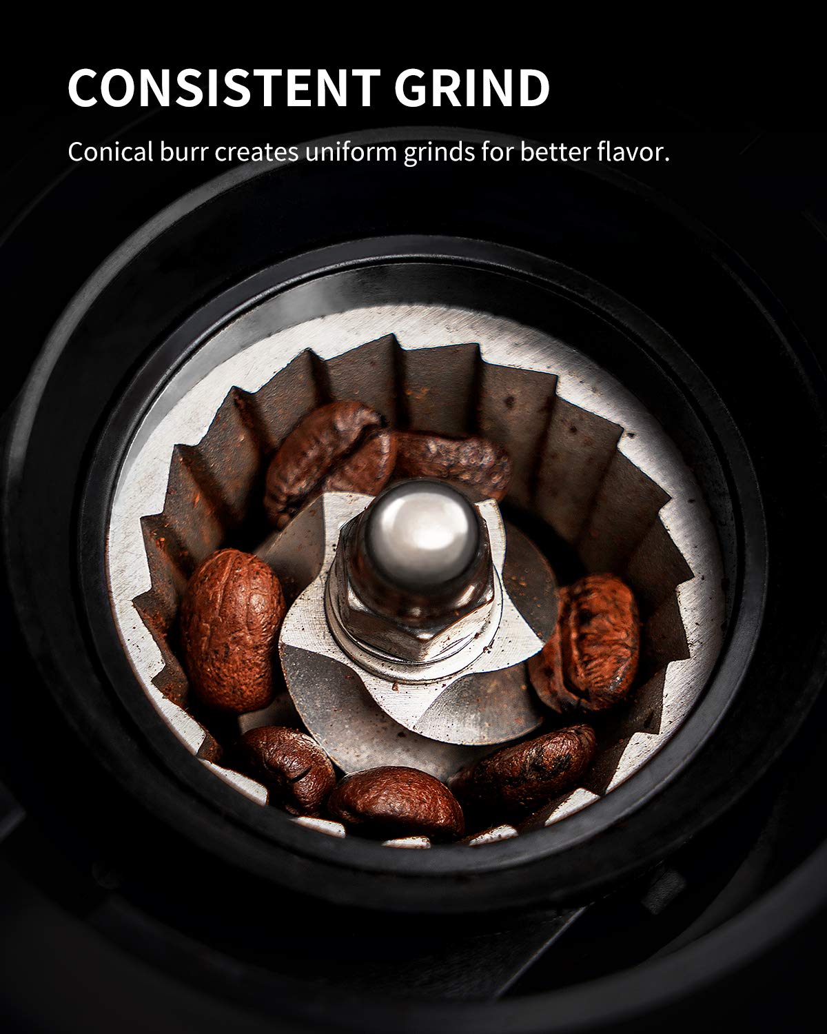 Conical Burr Electric Coffee Grinder 35 Settings Black M598968