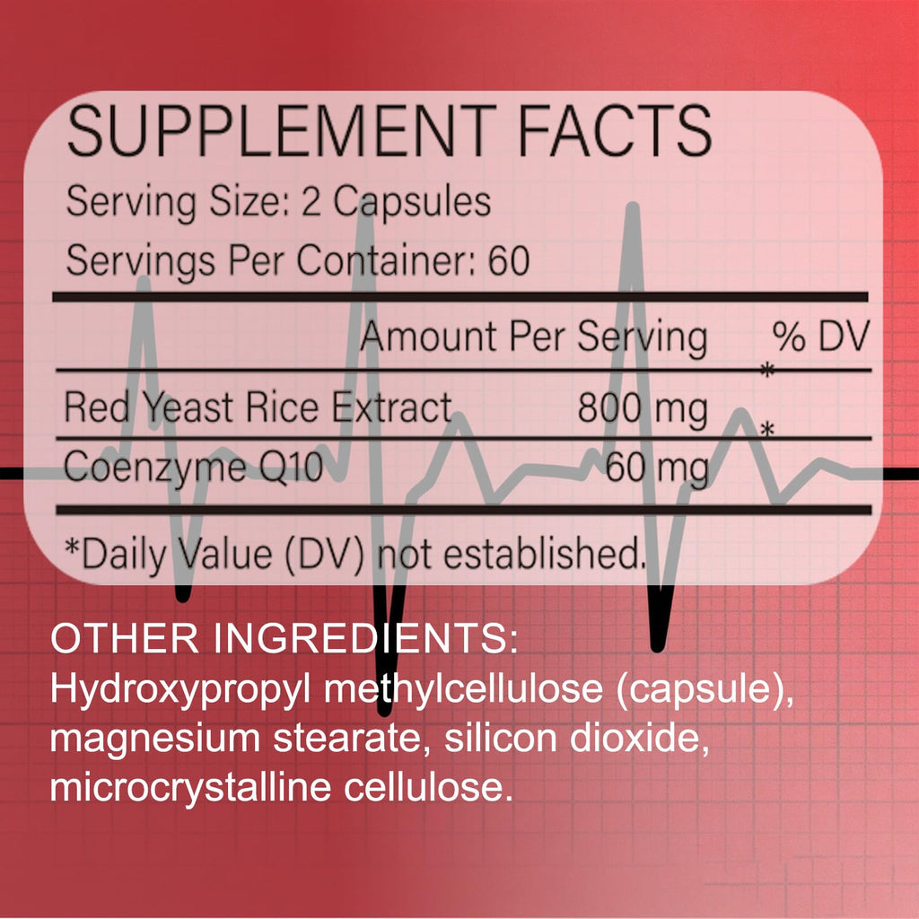 Red Yeast Rice with CoQ10 1200mg 120 Capsules Y620298