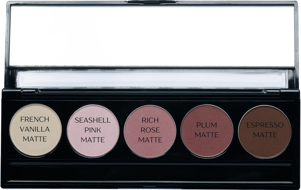 Matte Warm Tone Rose Pink & Brown Vegan Eyeshadow Palette Q6536
