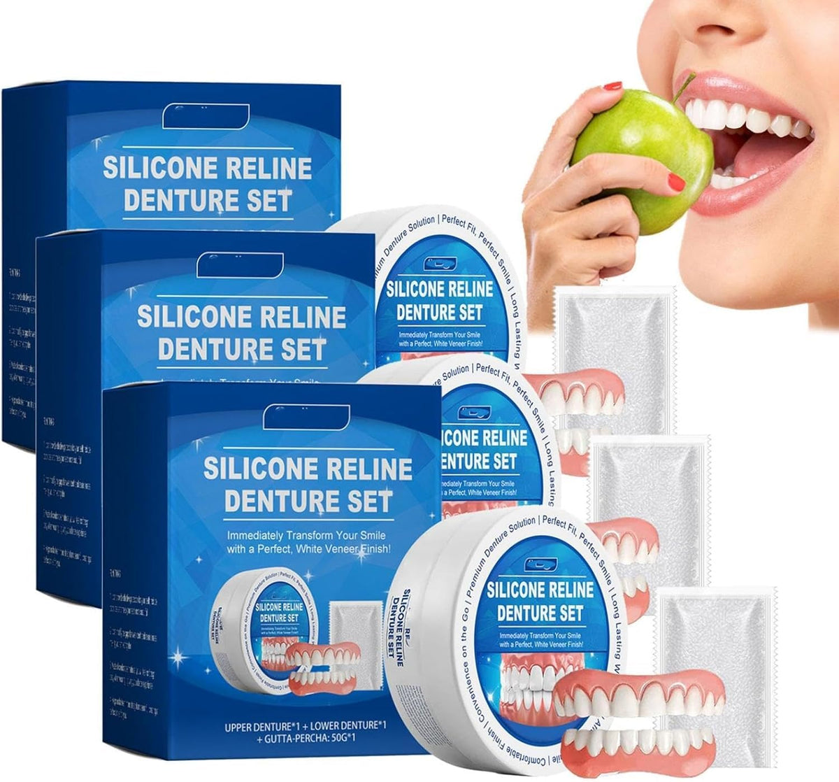 Silicone Reline Denture Set Upper and Lower L993