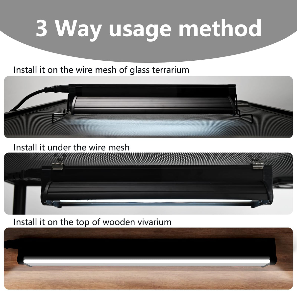 8W T5 UVB Lighting Combo Kit with Desert 5.0 Bulbs D35167