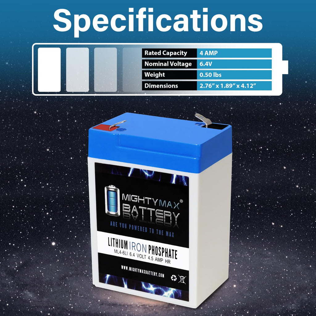 6V 4.5AH Lithium Replacement Battery J513
