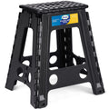 18" Non-Slip Folding Step Stool 300 lbs Black B60563