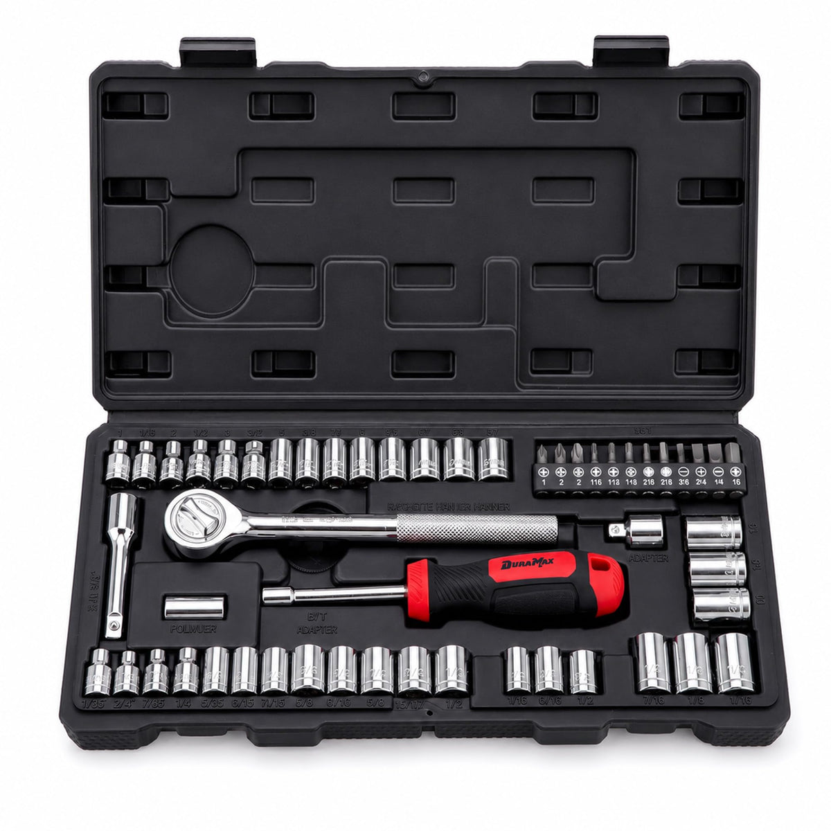 54-Piece Mechanic Tool Set with SAE & Metric Sockets R912