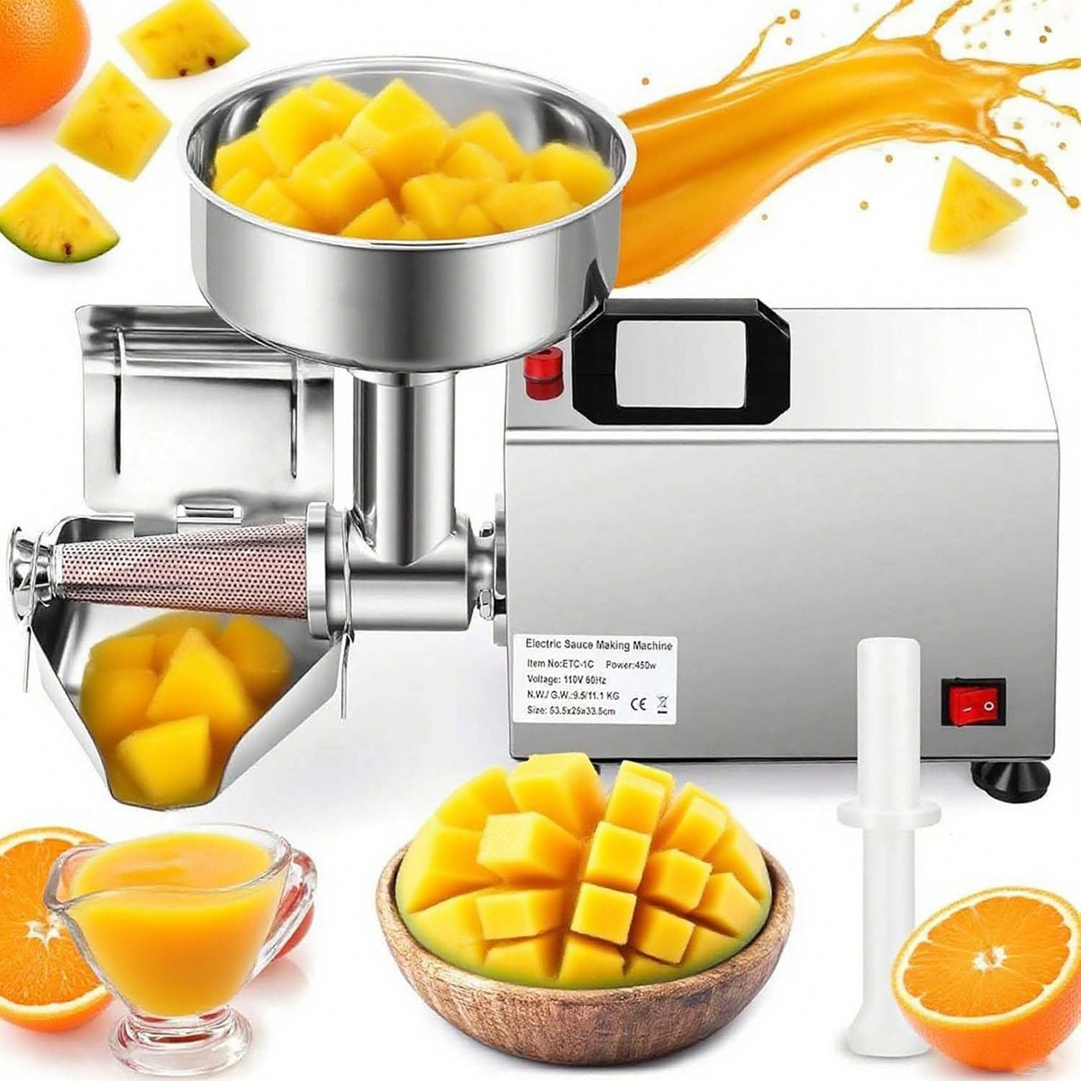 450W Stainless Steel Electric Tomato Strainer P7053
