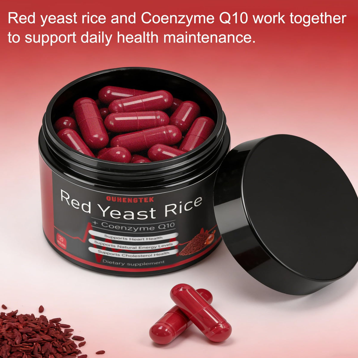 Red Yeast Rice with CoQ10 1200mg 120 Capsules Y620298