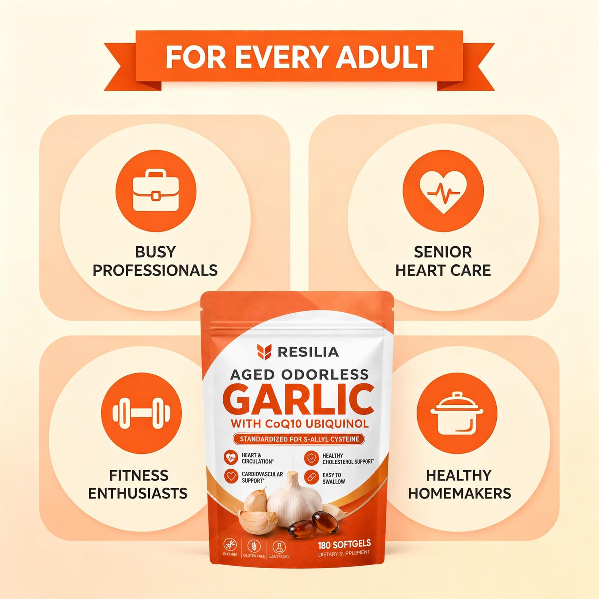 Aged Garlic Supplement 180 Softgels 1200mg T638007