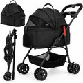Foldable Pet Stroller with Cup Holder T392