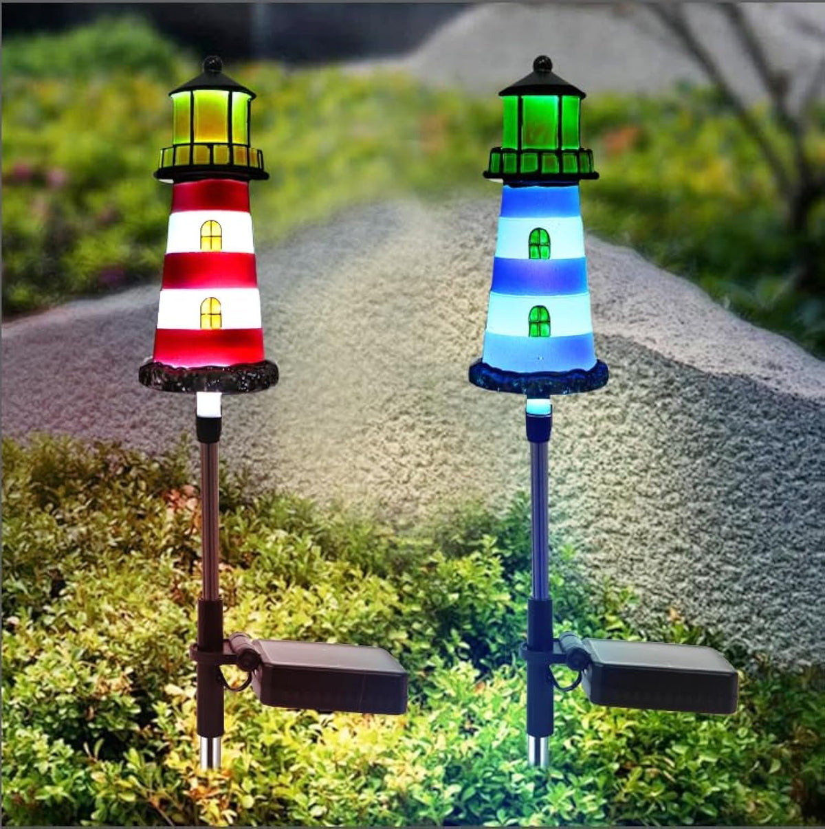 2 Pack IP65 Waterproof Solar Stake Lights G2192