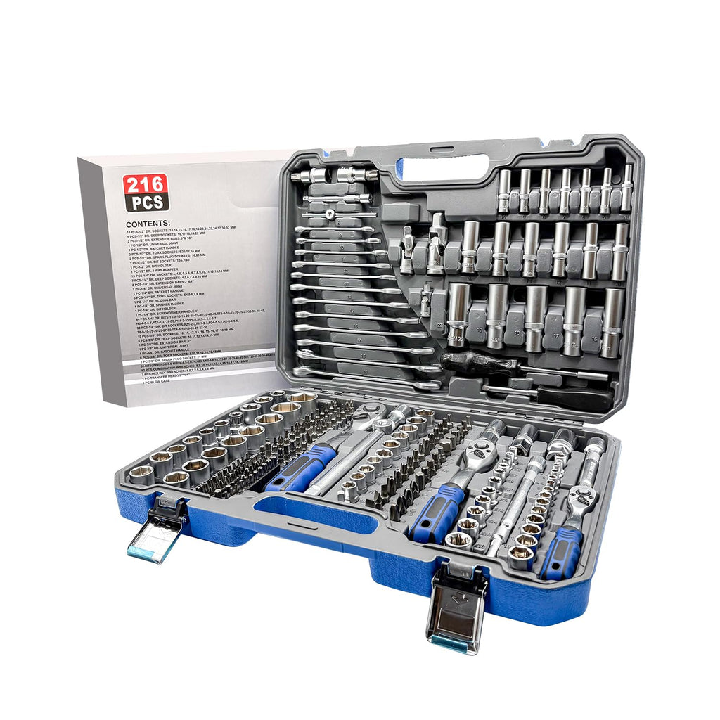 216 Pc Ratchet Socket Wrench Set S295729