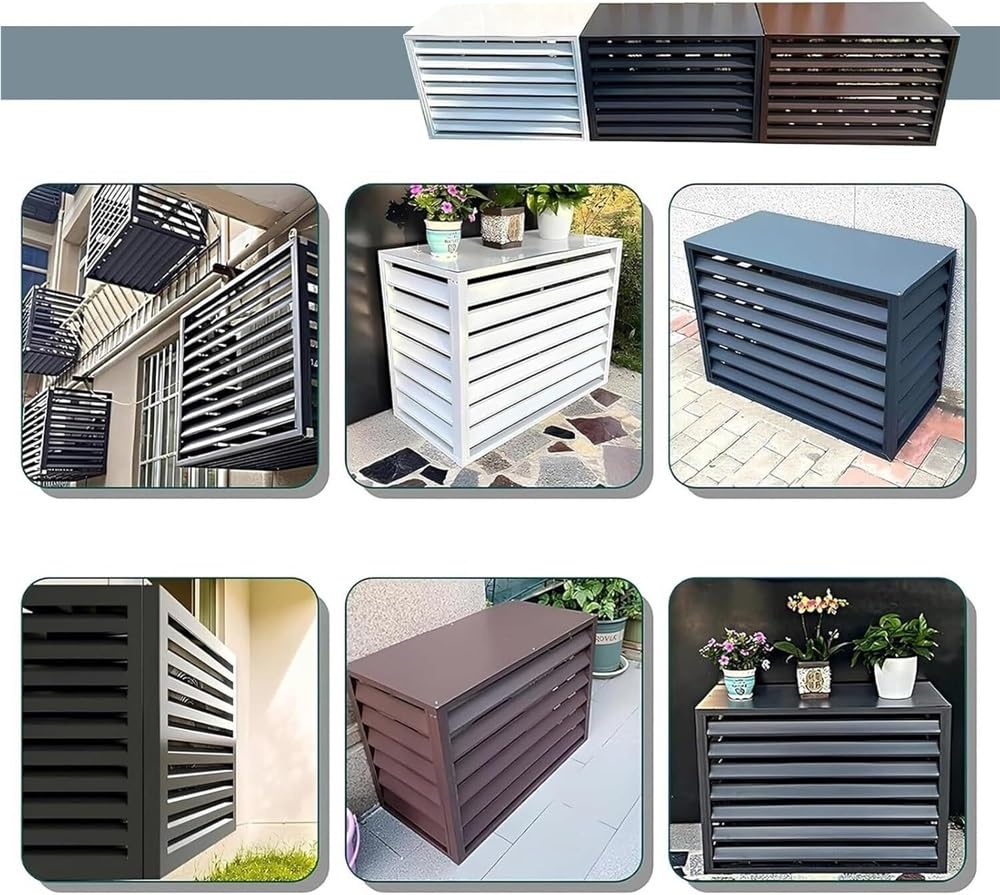 White Aluminum Alloy Air Conditioner Fence Panels Q617975