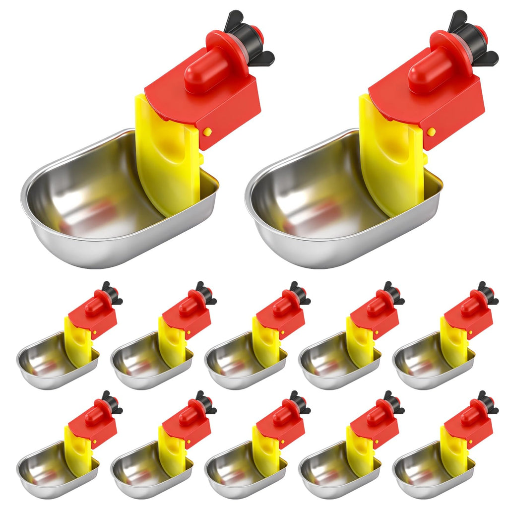 12 Pcs Stainless Self-Filling Chicken Water Cups G630