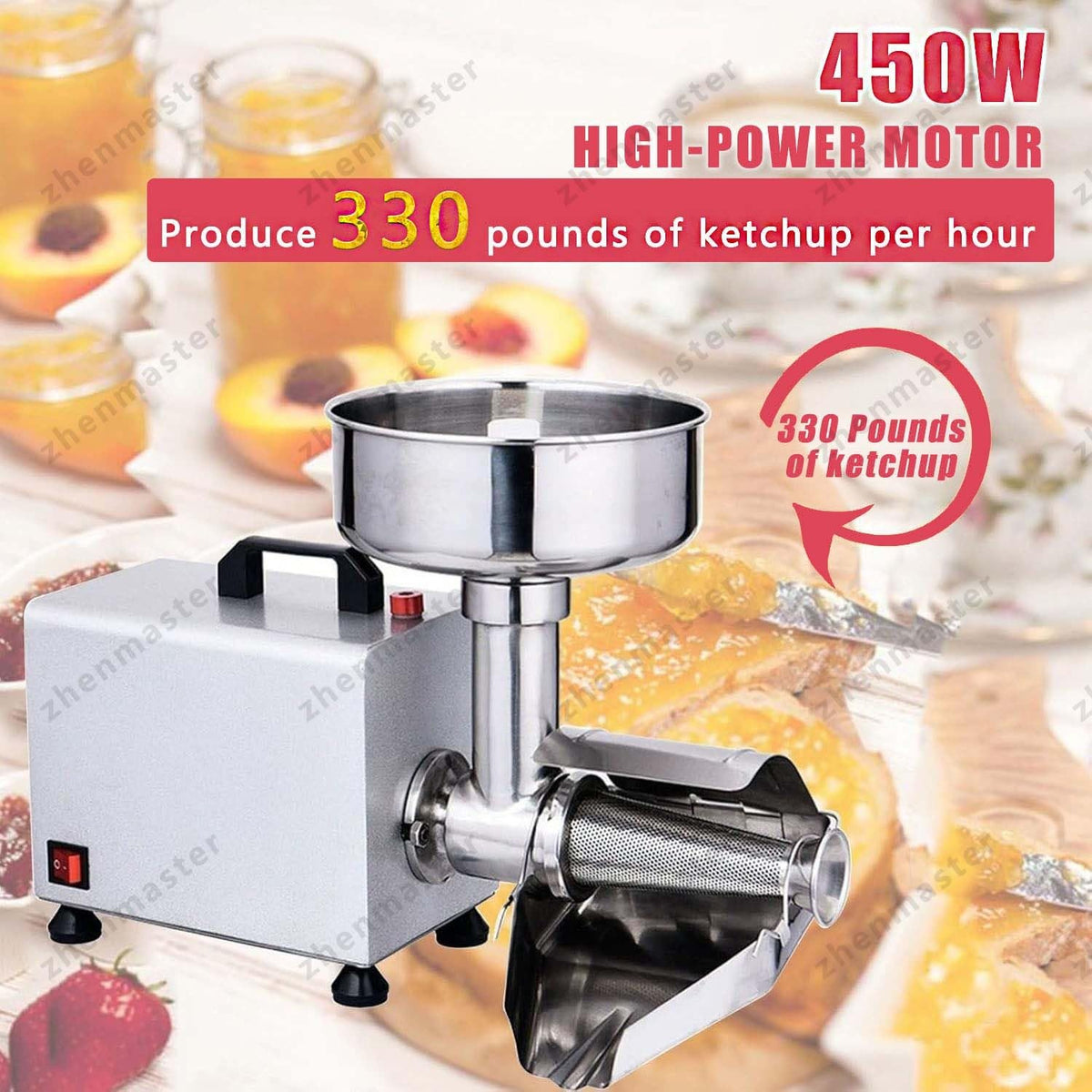 450W Stainless Steel Electric Tomato Strainer P7053