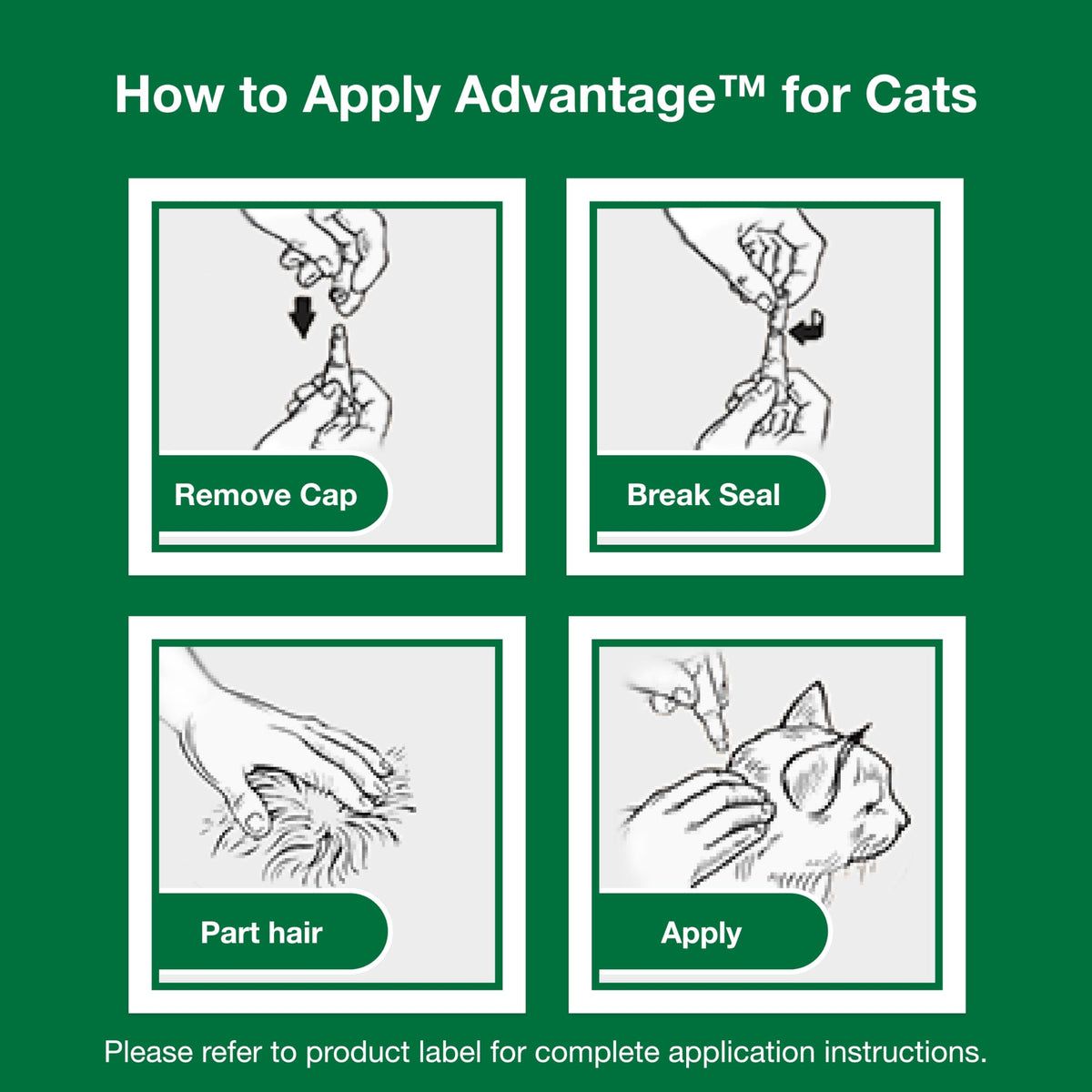 Topical Cat Flea Treatment and Prevention for Small Cats 2-9 lbs K1620