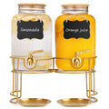1 Gallon Stainless Steel Beverage Dispenser with Stand and Spigot K881