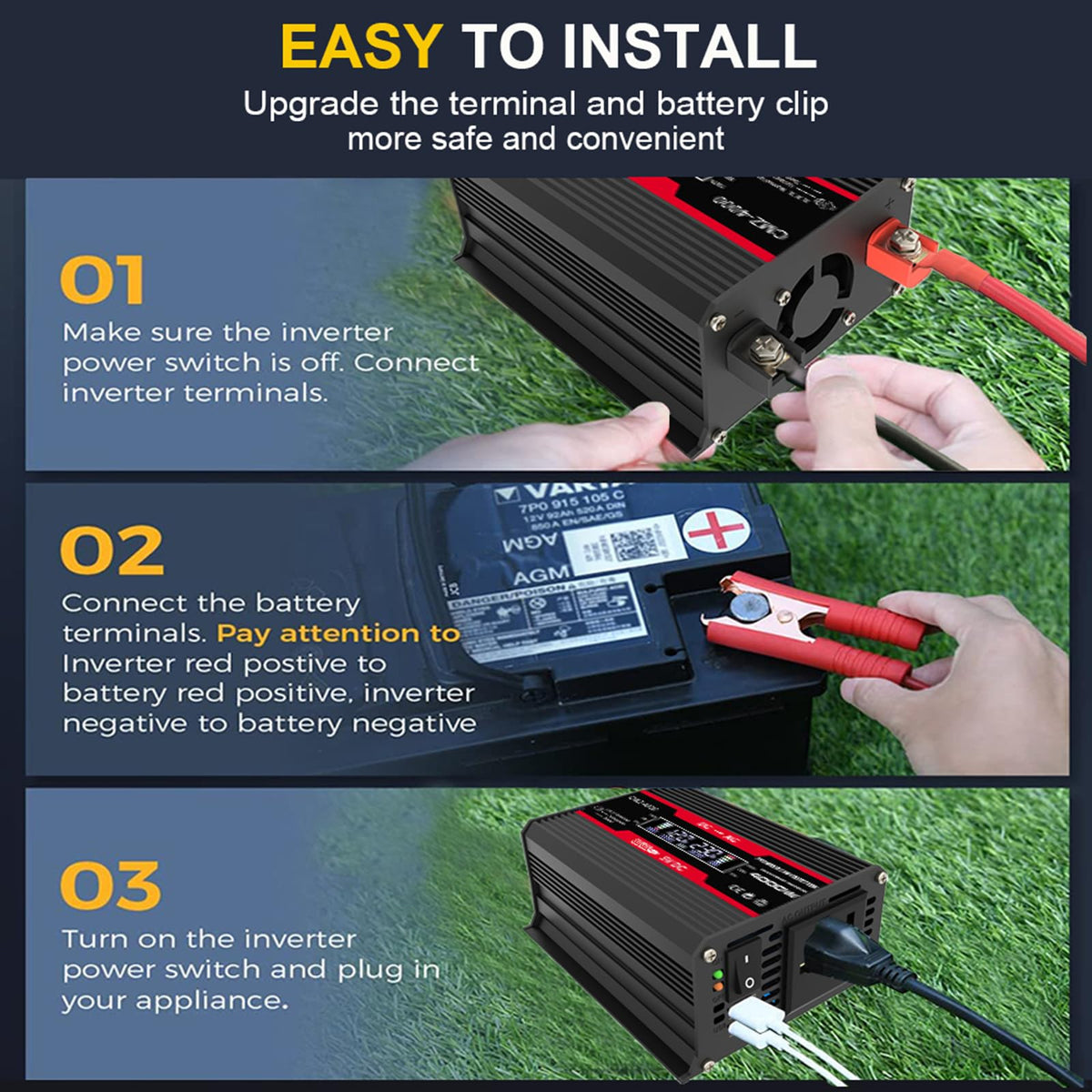 12V Off-Grid Solar Panel Kit with Inverter & Charge Controller D135517