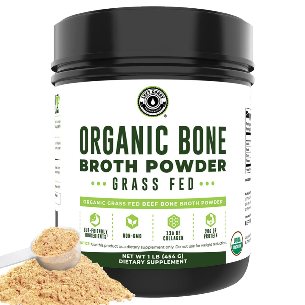 Organic Grass Fed Beef Bone Broth Protein Powder 16oz S5468