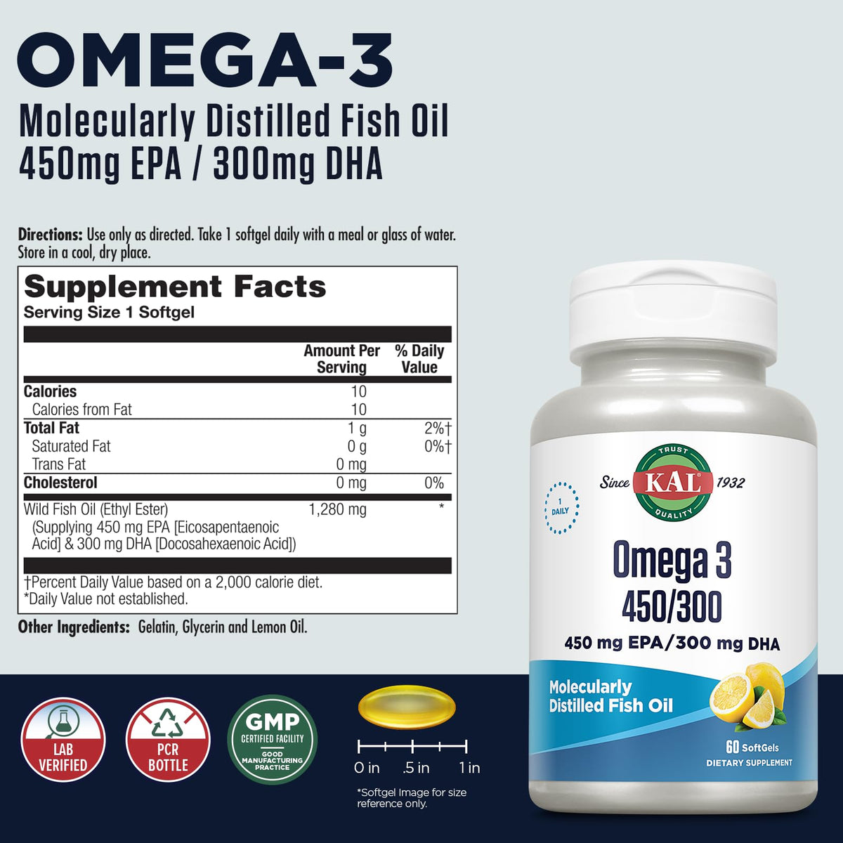Omega 3 Fish Oil Softgels L11959
