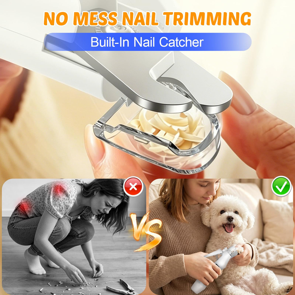 2-in-1 Dog Cat Nail Clippers and Grinder with Light A784