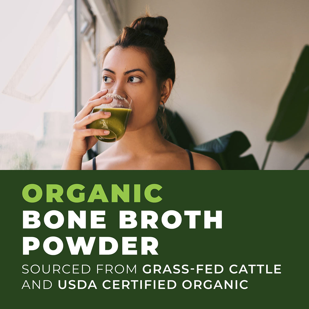 Organic Grass Fed Beef Bone Broth Protein Powder 16oz S5468