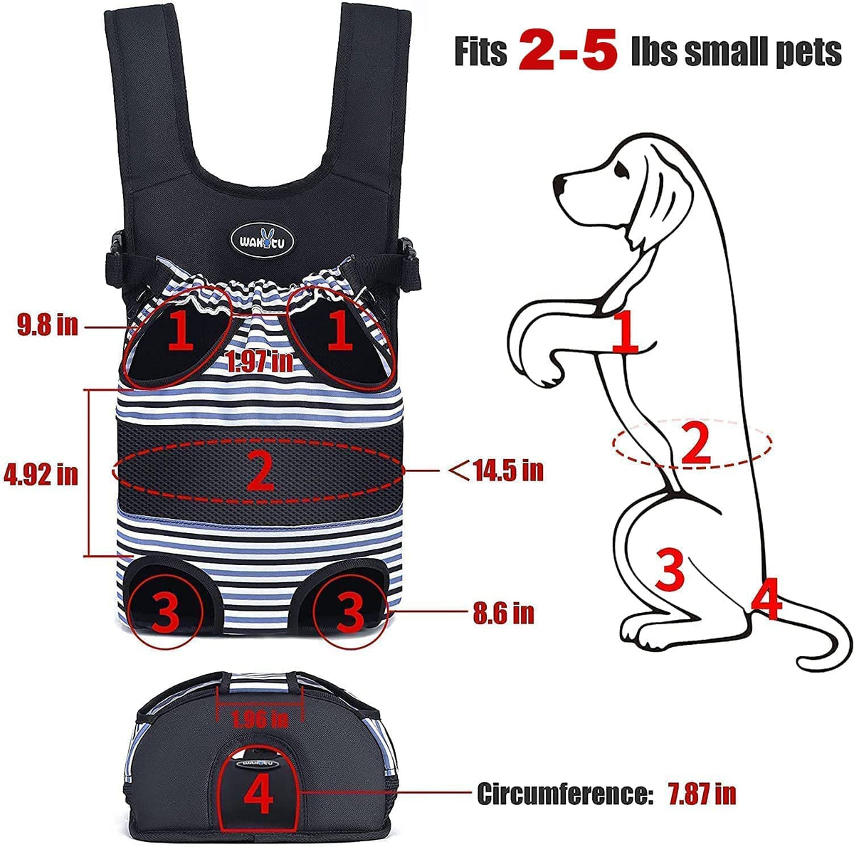 Adjustable Pet Carrier Backpack T299