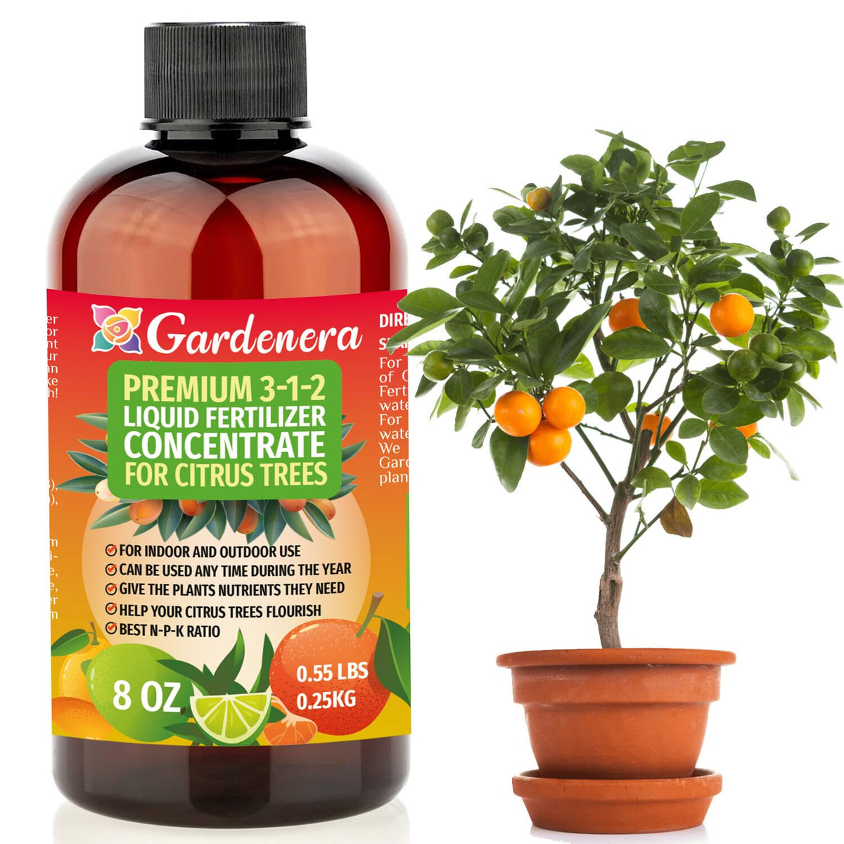 Liquid Citrus Tree Fertilizer 3-1-2 Concentrate 8oz U8536