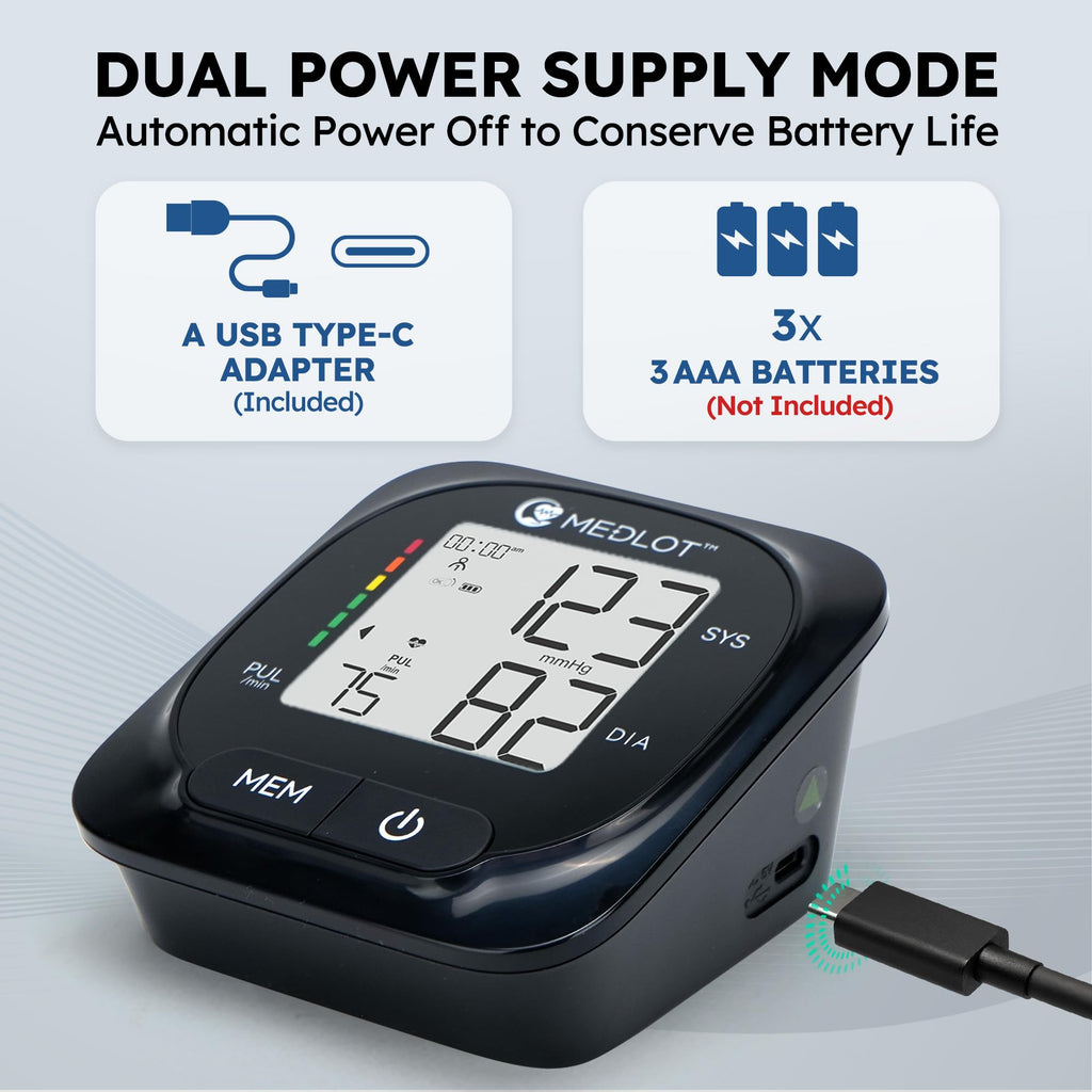Automatic Upper Arm Blood Pressure Monitor with Adapter and Storage Bag R4840