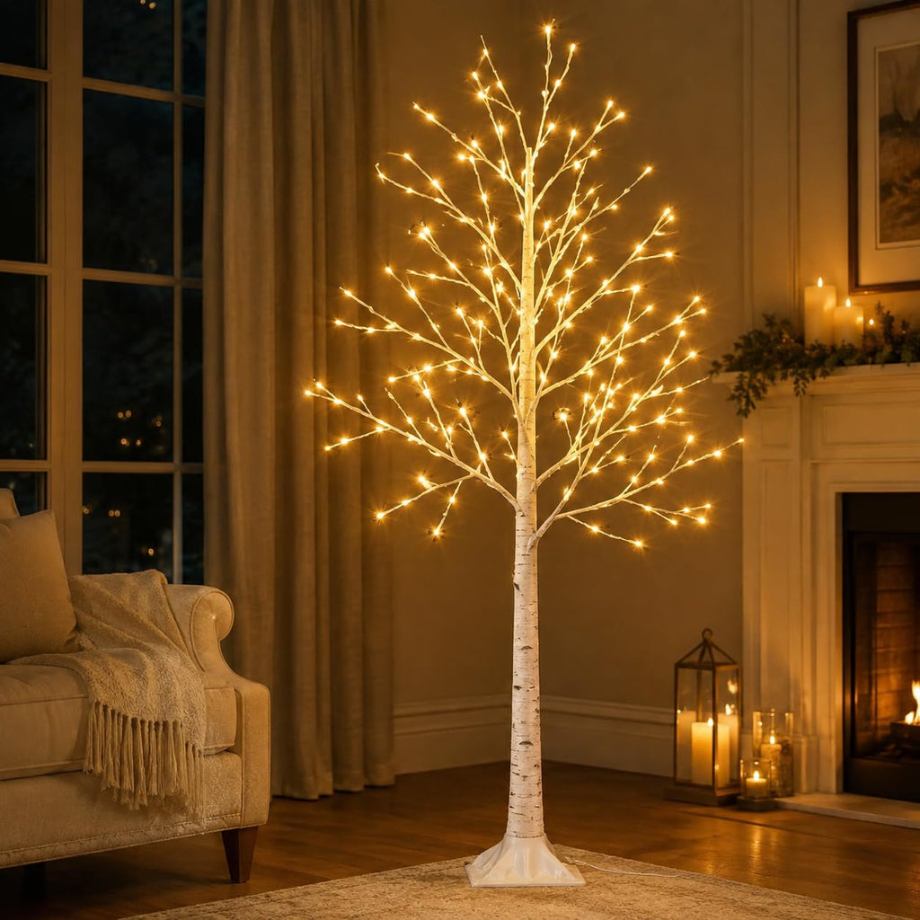 5FT Birch Tree with Lights U28118