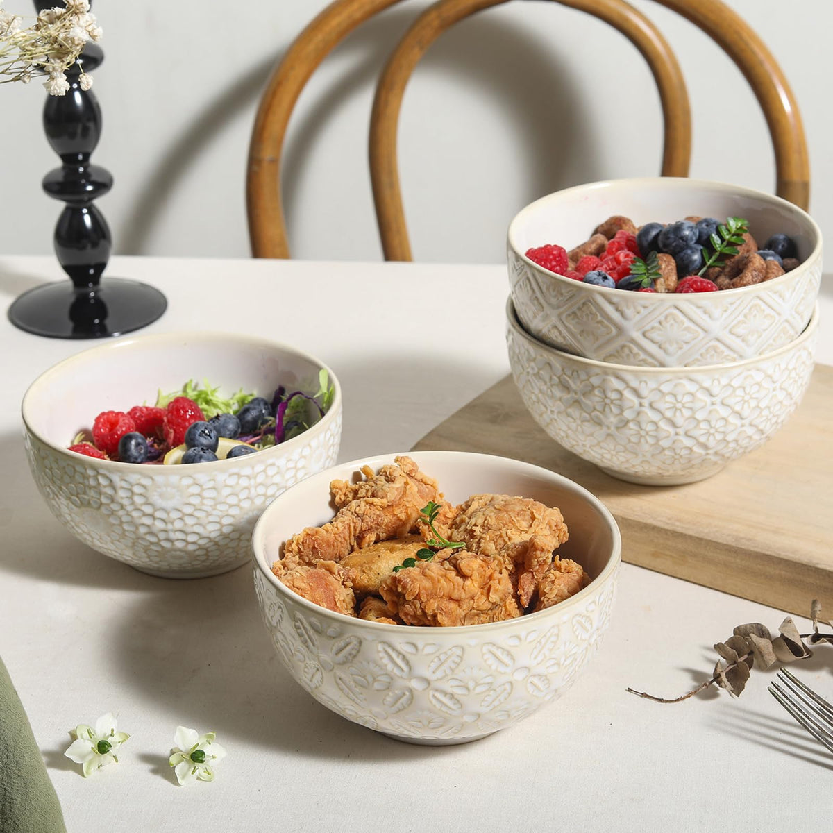 26 Oz Ceramic Soup Bowls Set of 4, 6 inch P4102