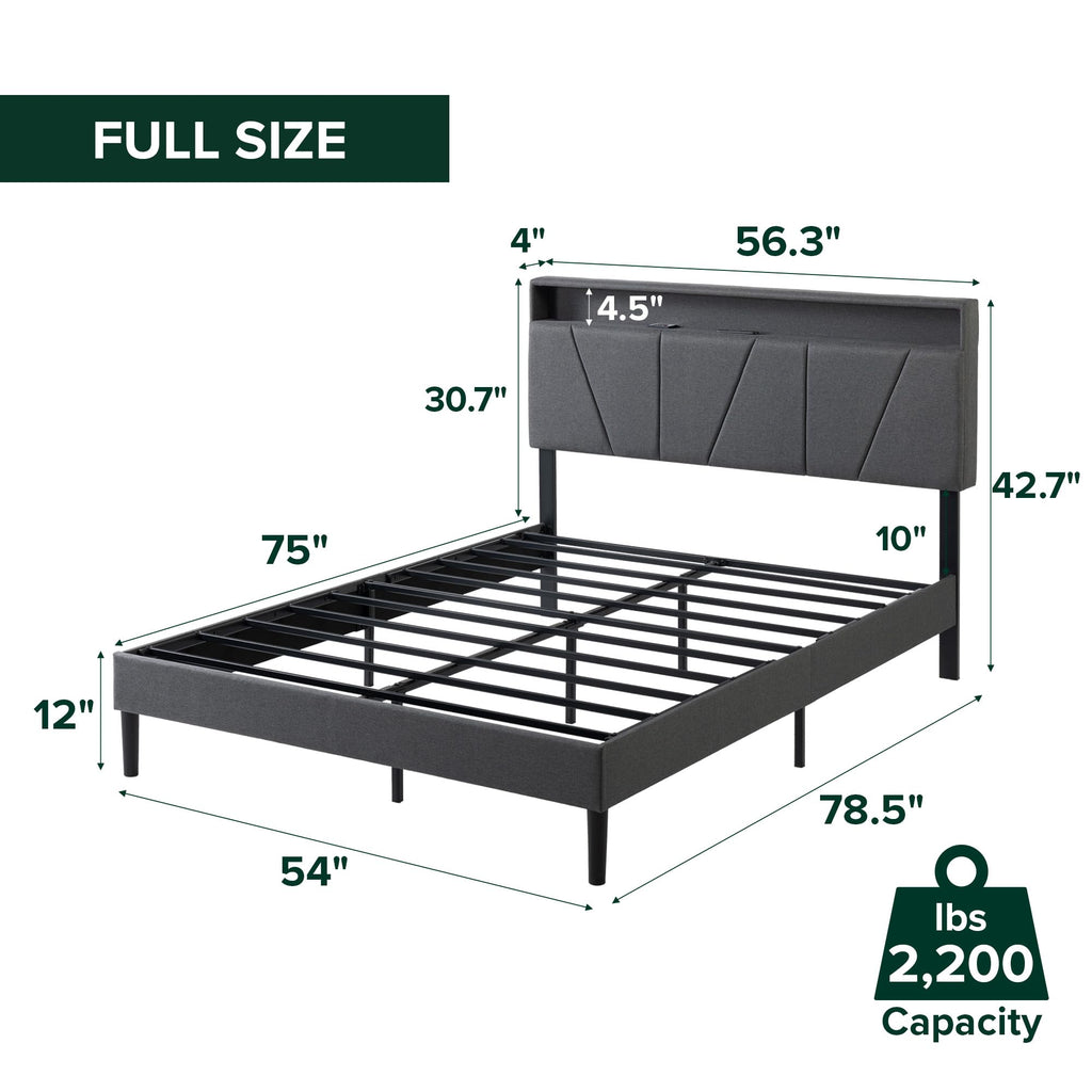 Upholstered Platform Bed Frame Full Y938940