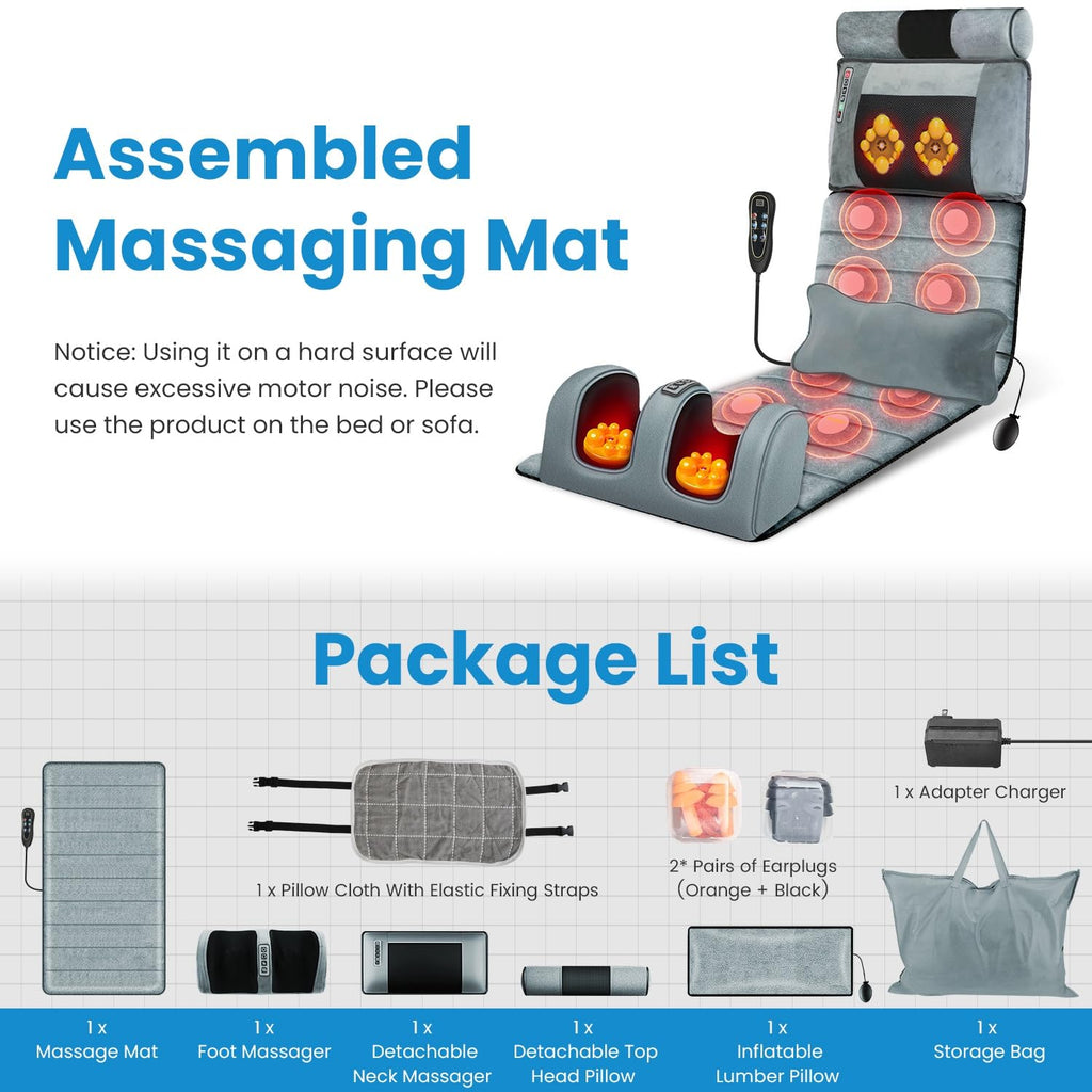 Full Body Massage Mat with Heat H402351