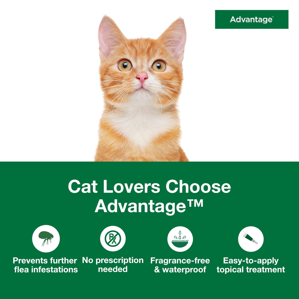 Topical Cat Flea Treatment and Prevention for Small Cats 2-9 lbs K1620