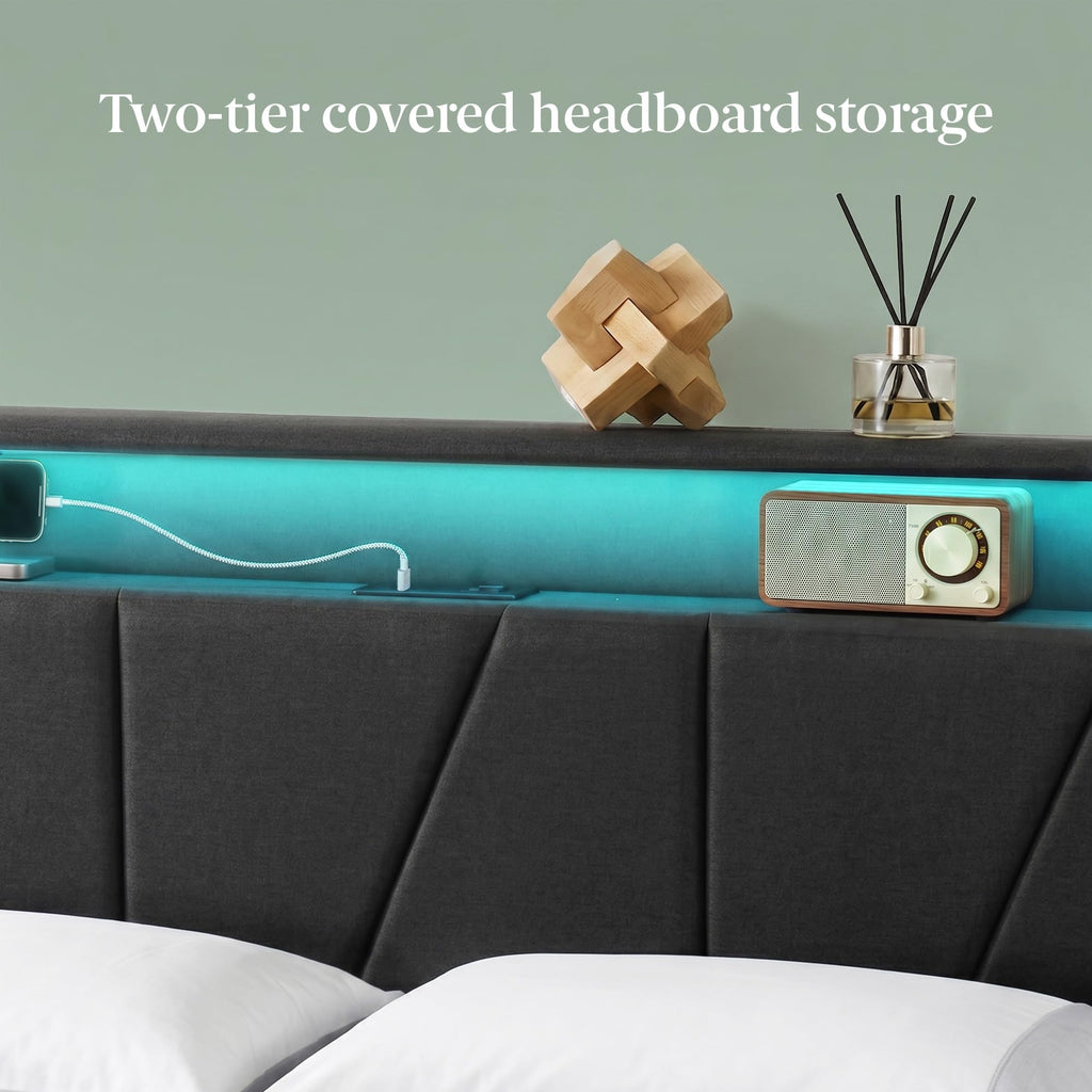 Upholstered Platform Bed Frame Full Y938940