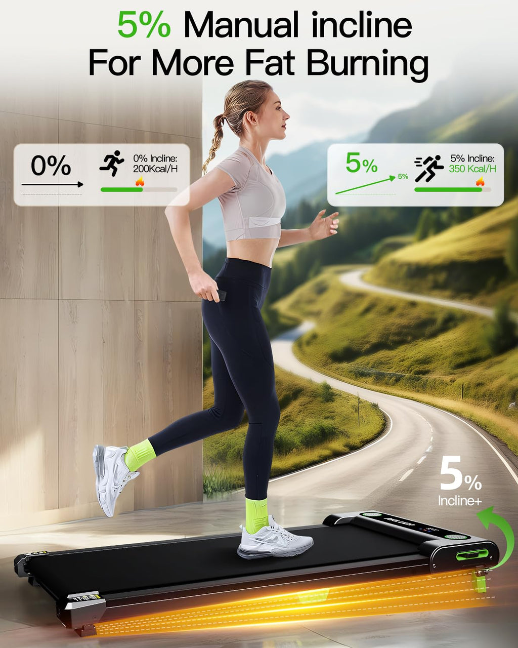 Incline Walking Pad with Remote Control R412128