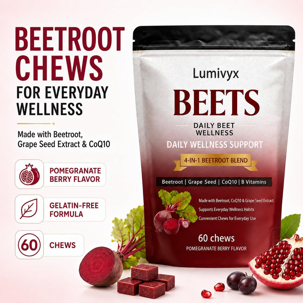 Beet Chews with Grape Seed Extract & CoQ10, 60 Chews X441