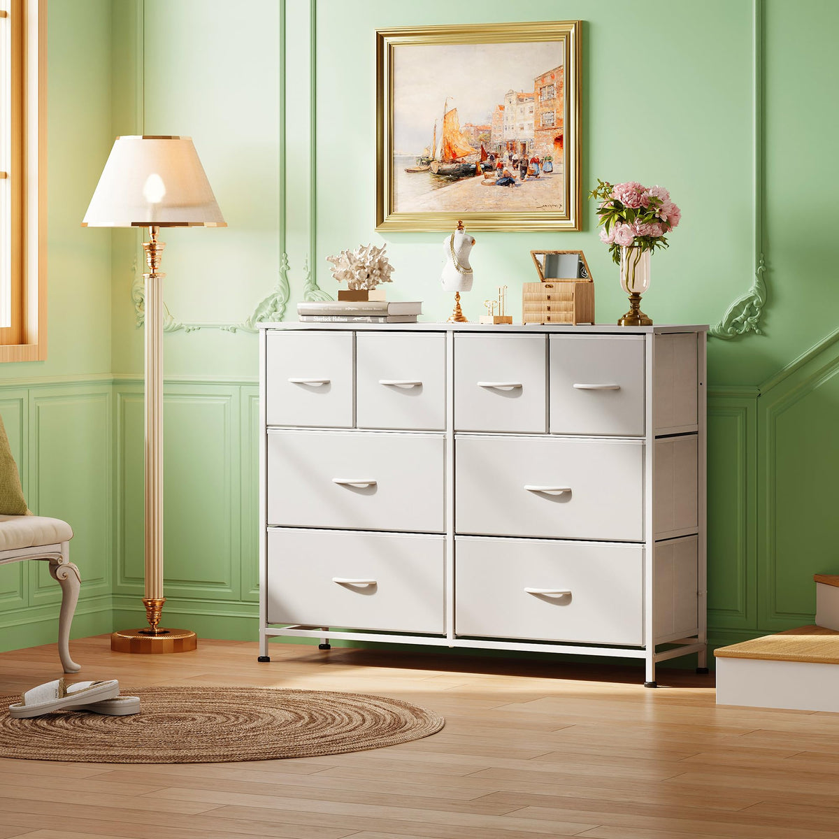White 8 Drawer Dresser H493895