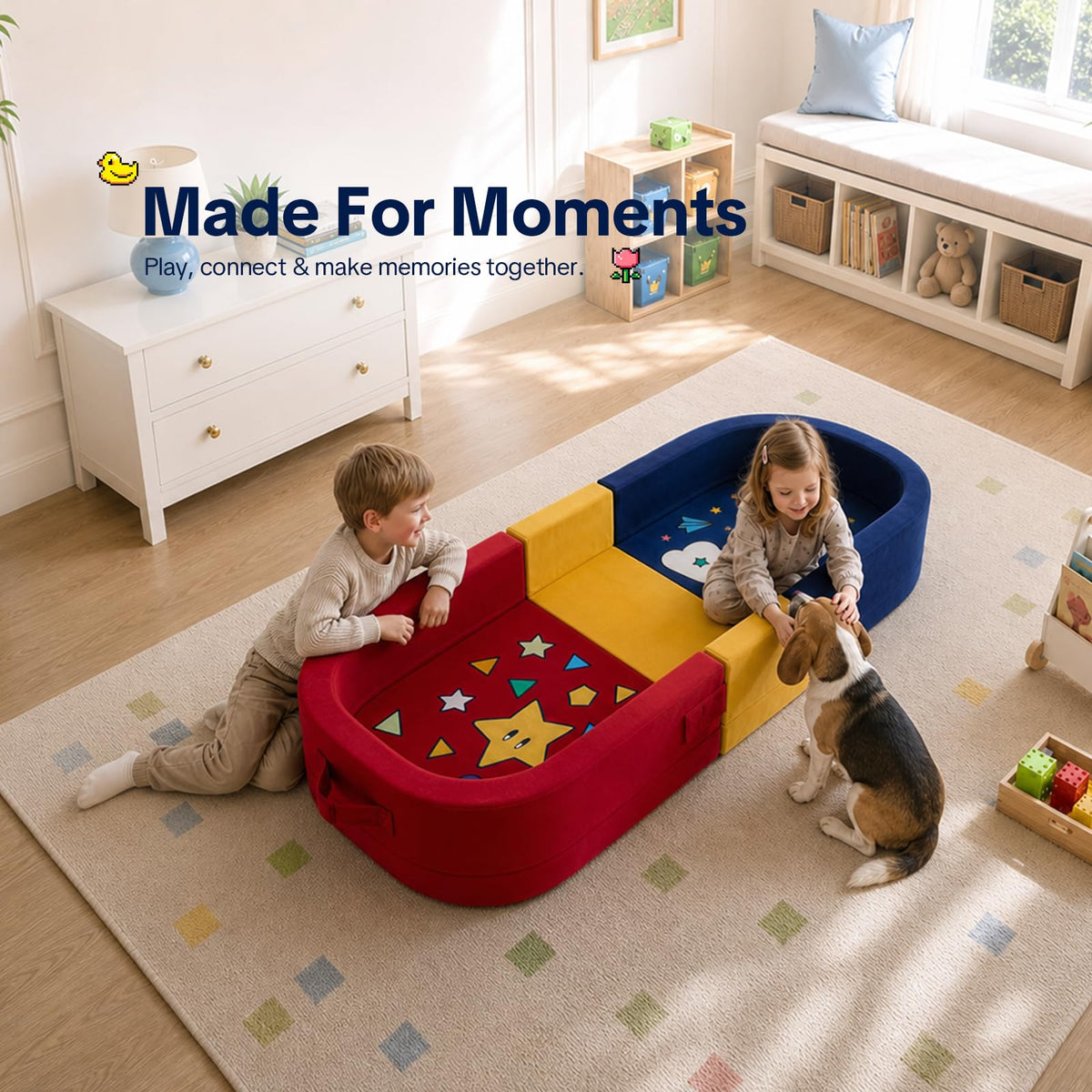 Foldable Portable Soft Foam Toddler Travel Bed M4110
