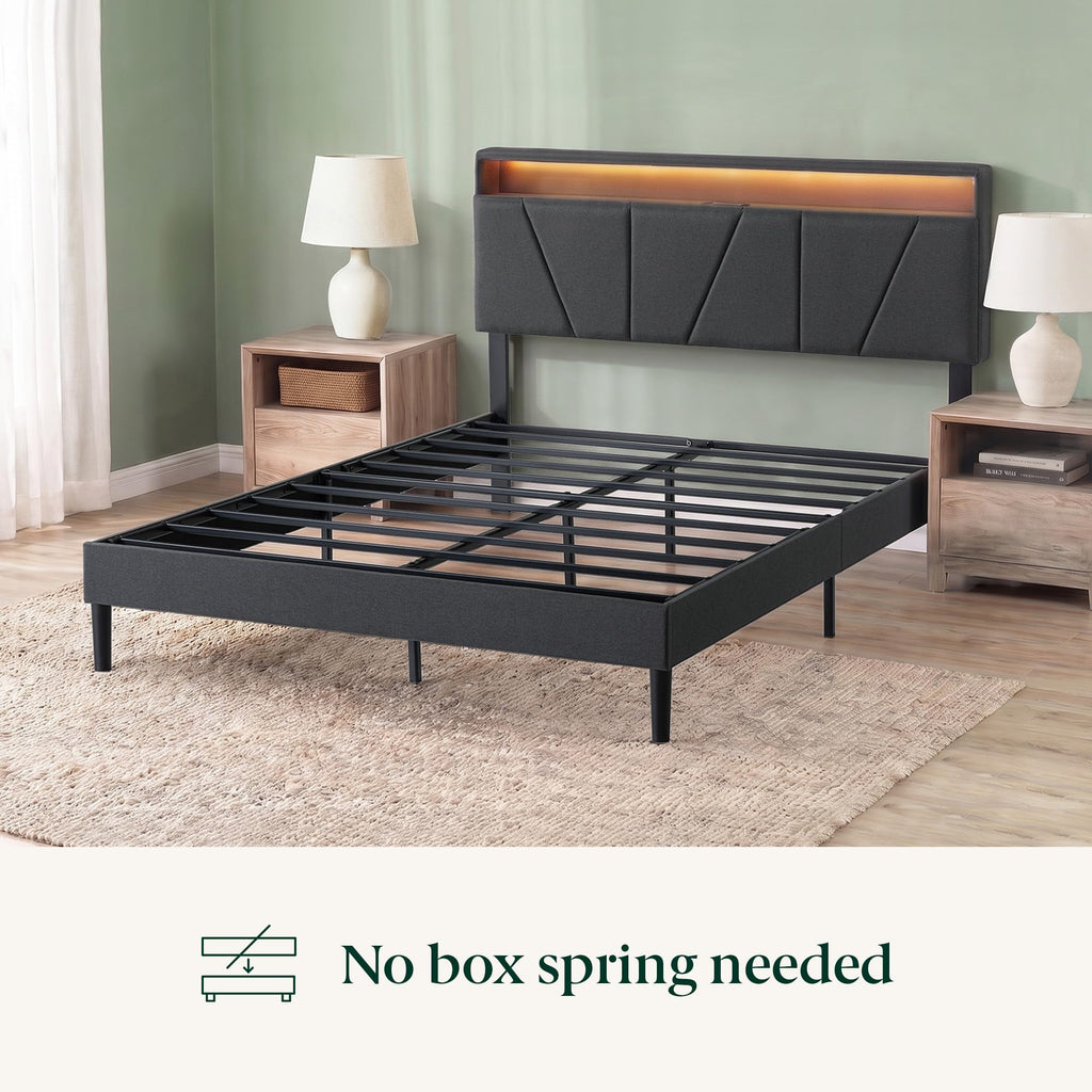 Upholstered Platform Bed Frame Full Y938940
