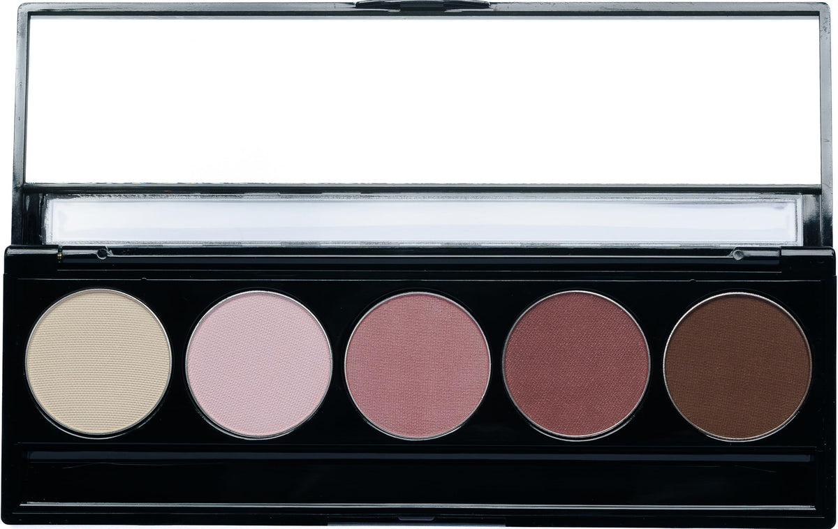 Matte Warm Tone Rose Pink & Brown Vegan Eyeshadow Palette Q6536