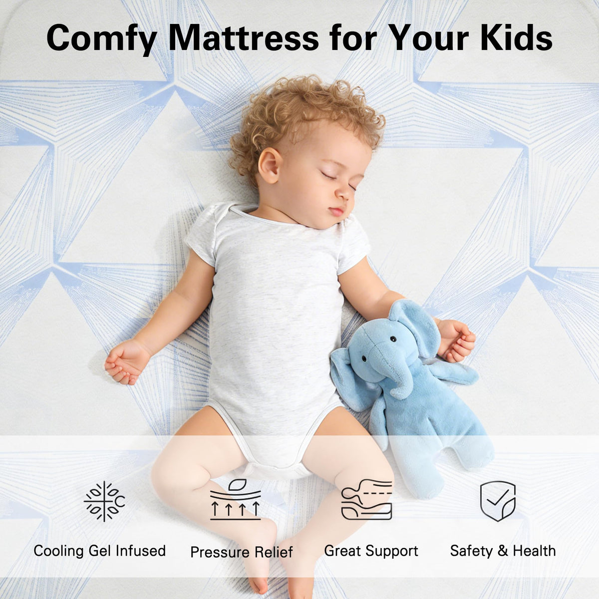 6 Inch Gel Memory Foam Twin Size Mattress Y2713