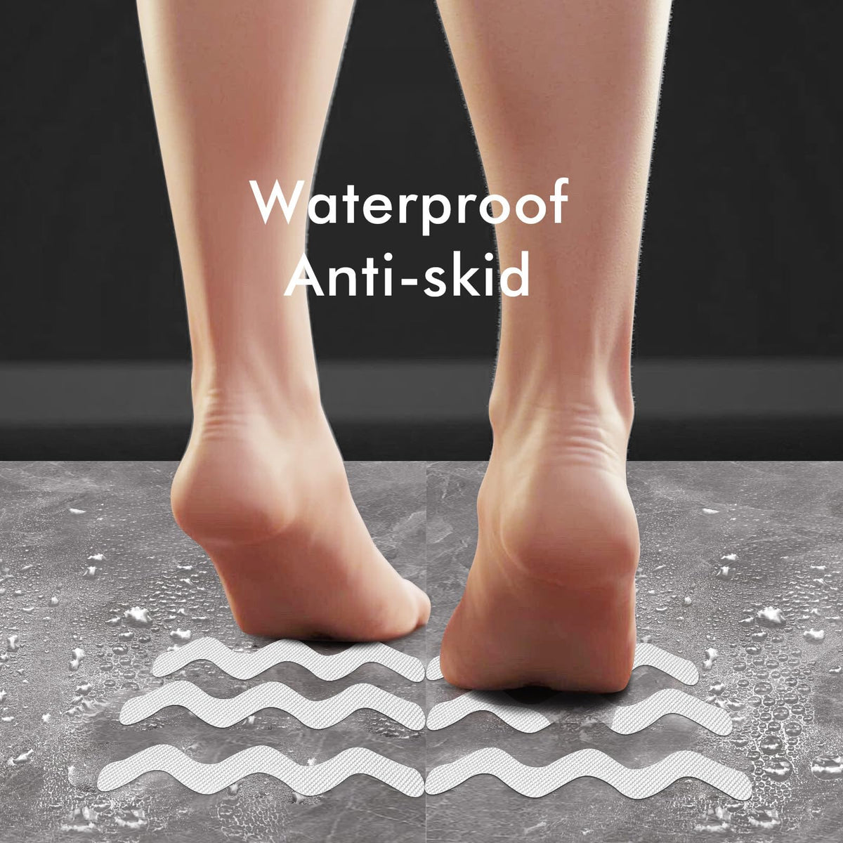 24 PCS Anti Slip Shower Stickers with Scraper H870379