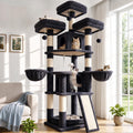 70 Inch Dark Gray Cat Tree with Scratching Post B940584