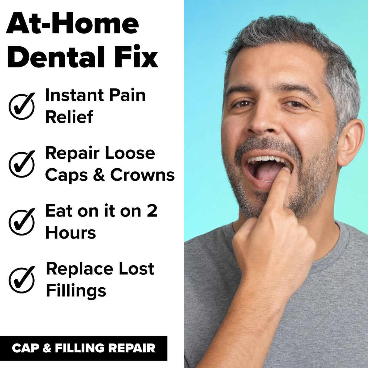 Maximum Strength Loose Cap and Lost Filling Repair Dental Kit Pack of 3 K87166