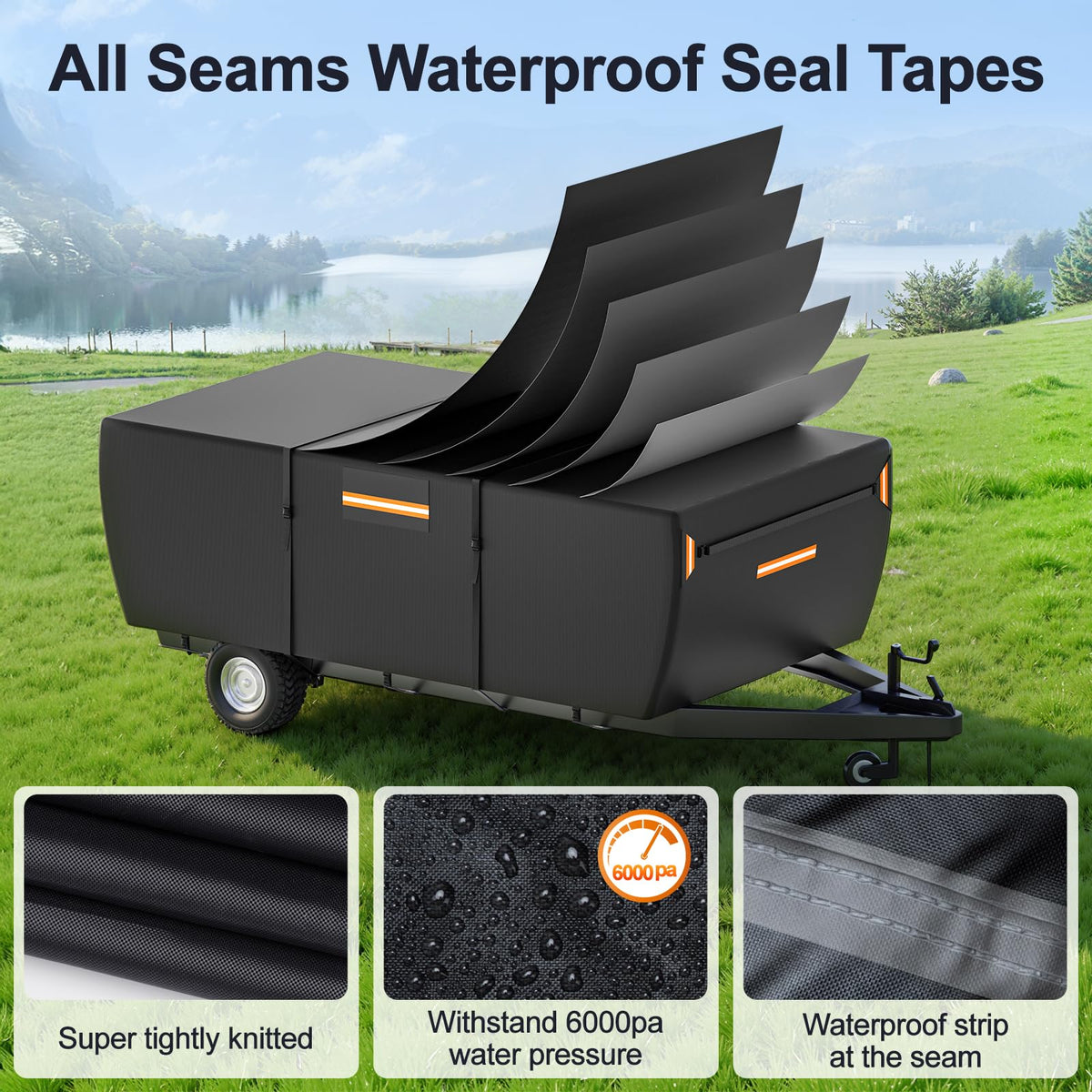 12-14 ft Pop Up Camper Cover 7 Layers Oxford Waterproof N4751
