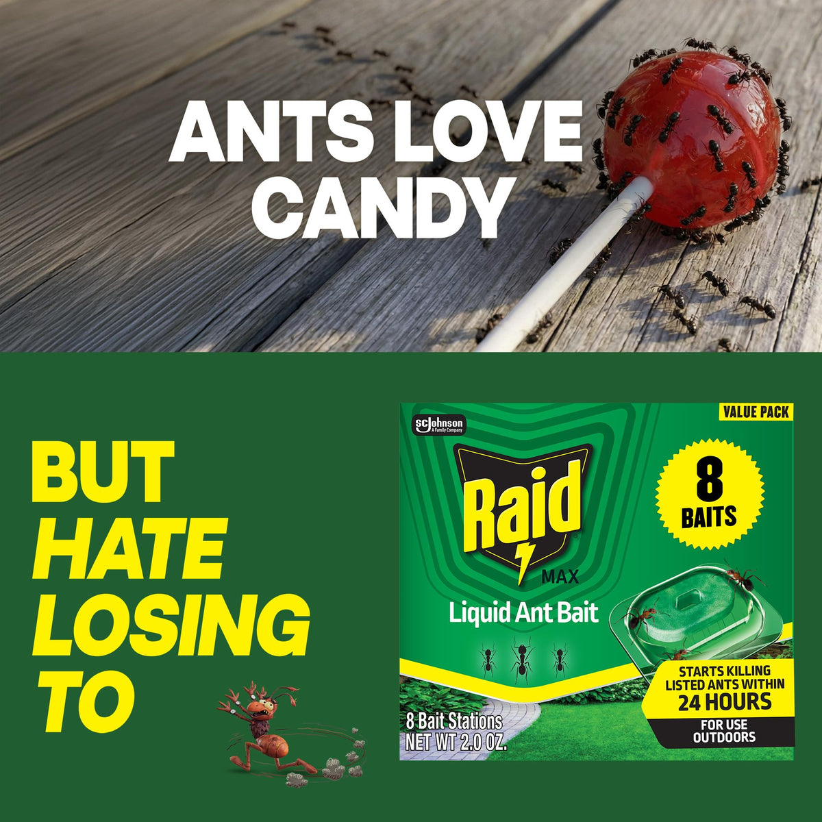 Liquid Ant Bait 8 Bait Stations 2 fl oz A940