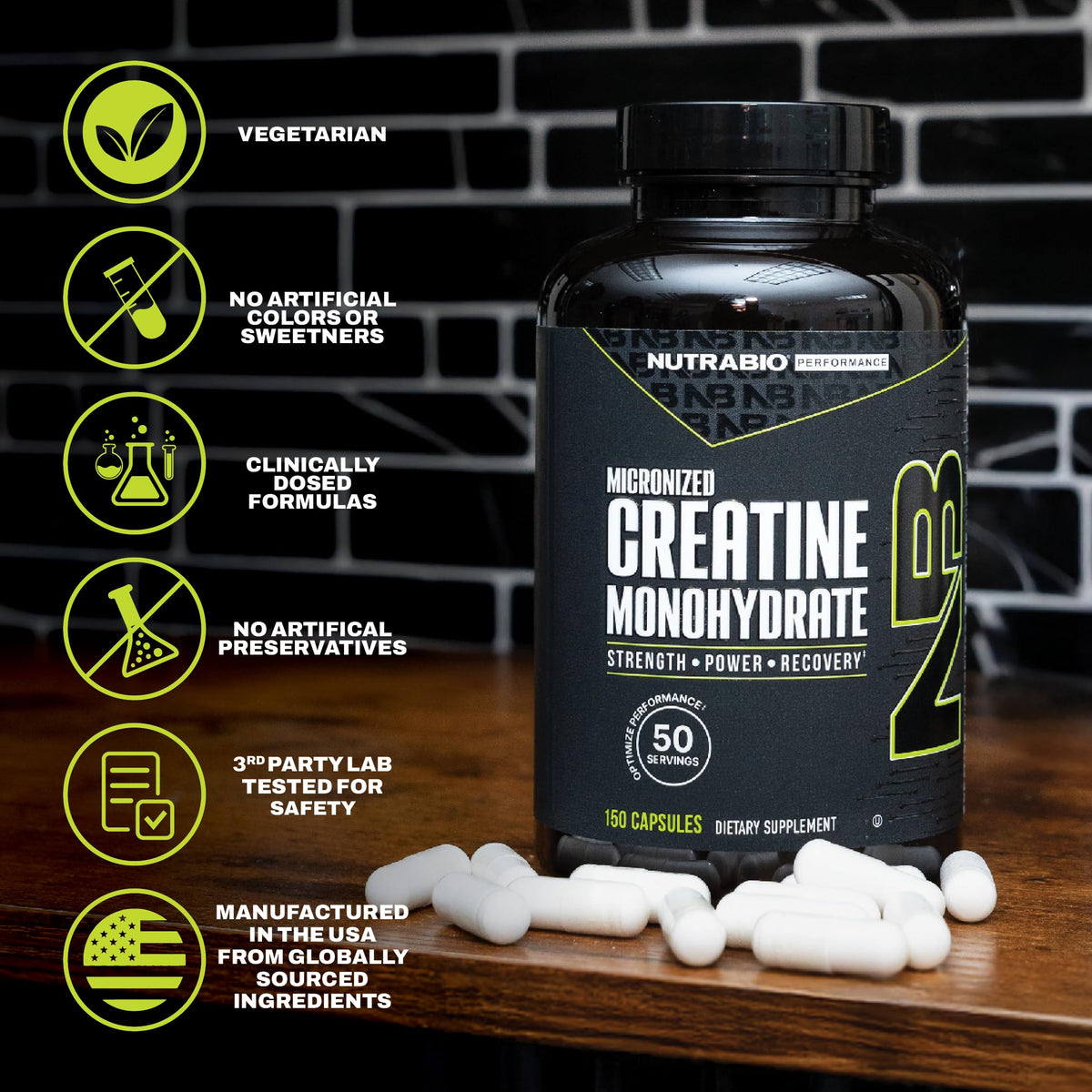 Micronized Creatine Monohydrate Capsules I564