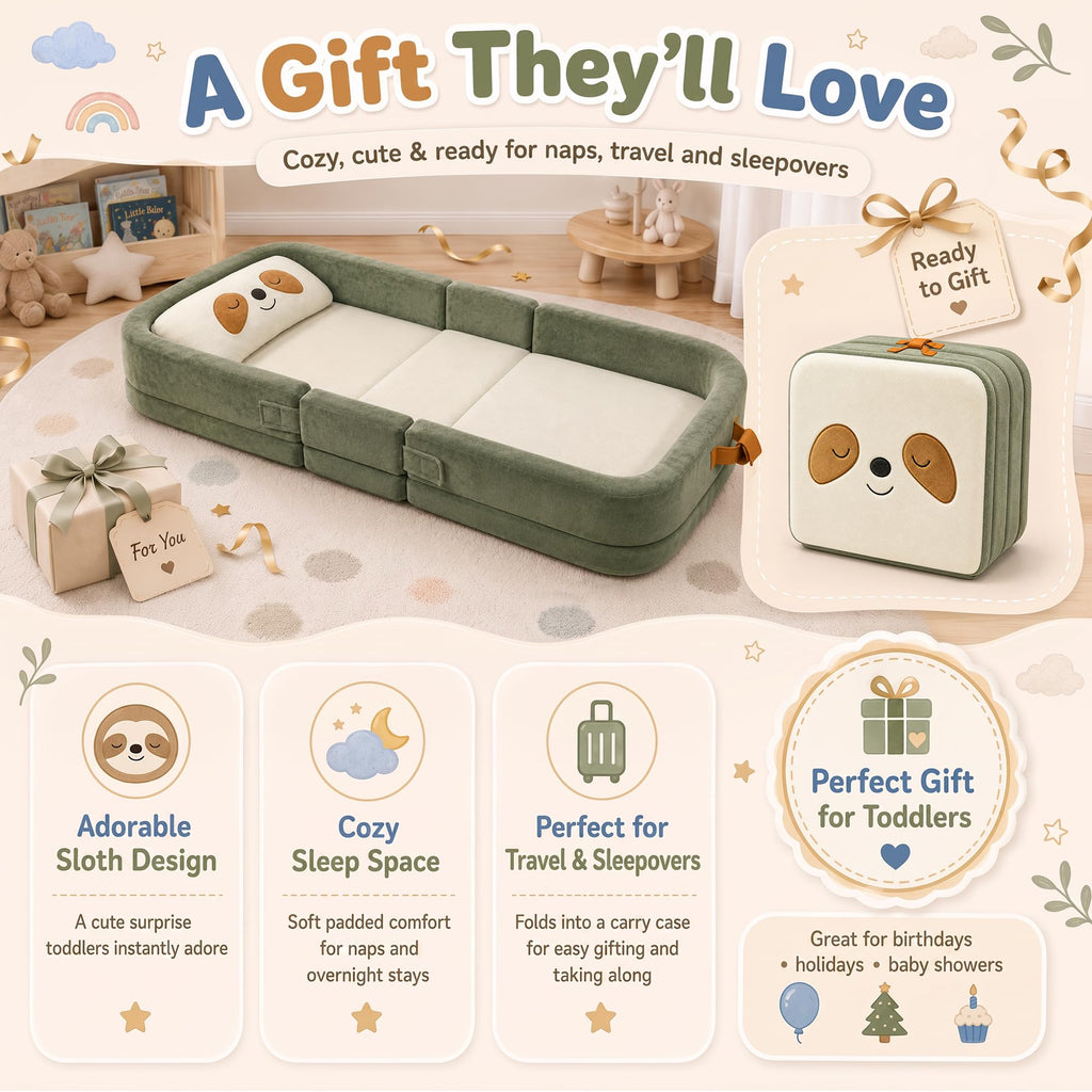 Foldable Portable Toddler Travel Bed with Pillow L5009
