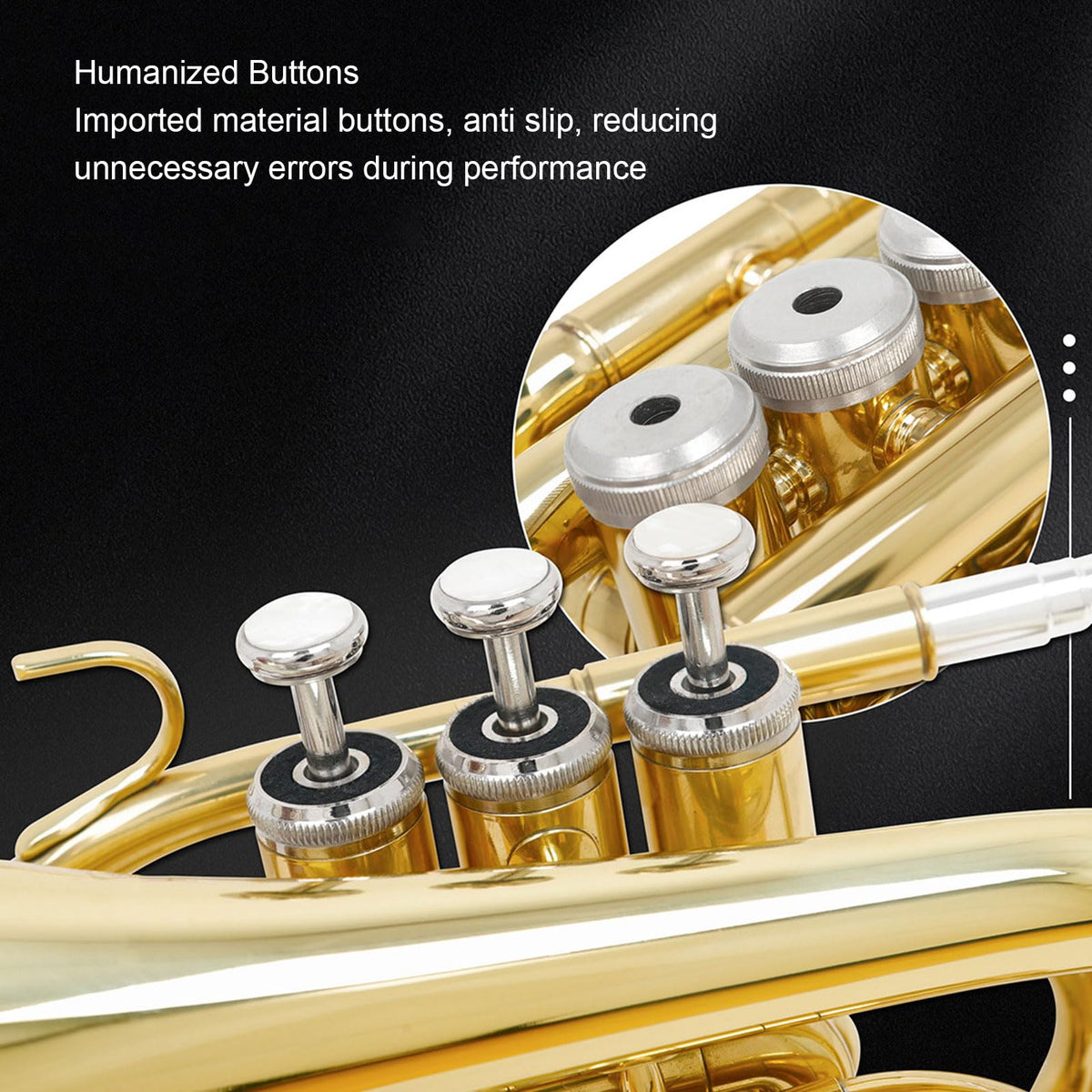 Bb Pocket Trumpet, Ni Plated Brass with 7C Mouthpiece U43846