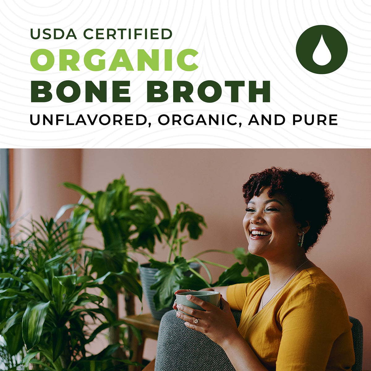 Organic Grass Fed Beef Bone Broth Protein Powder 16oz S5468