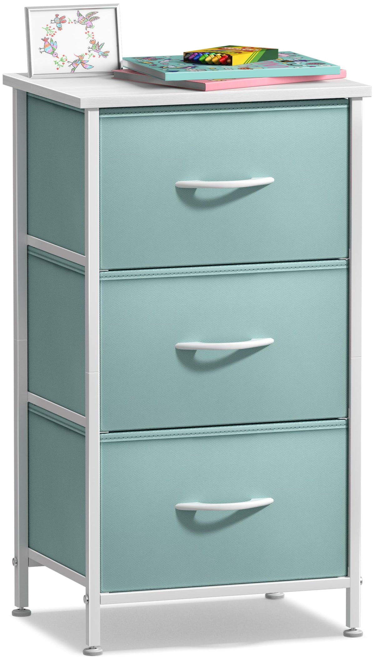 Aqua 3 Drawer Nightstand N832